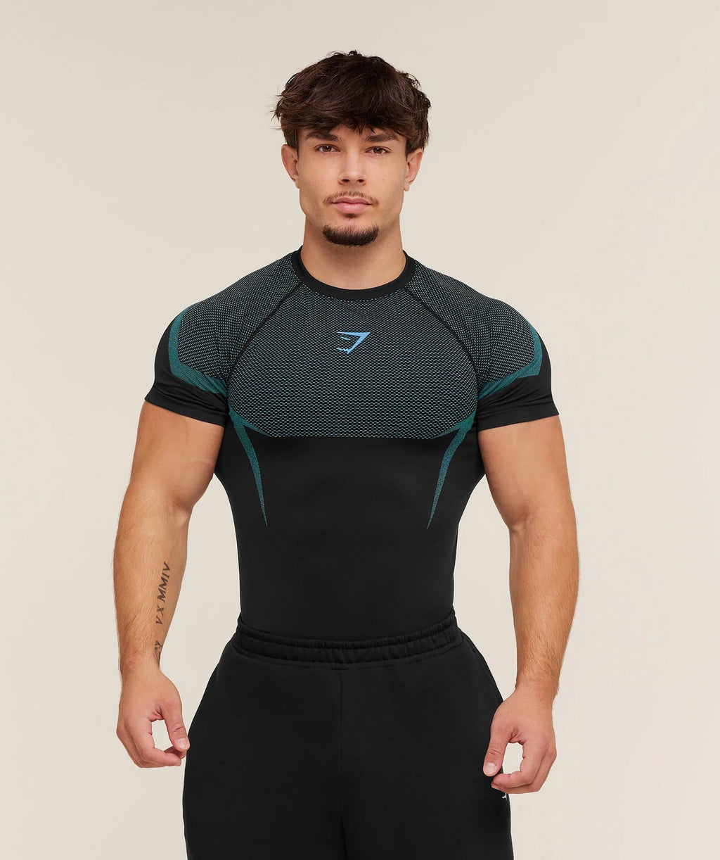 GYMSHARK/ONYX5 Short-Sleeve Compression Training Shirt