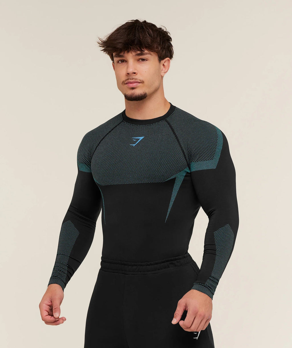 GYMSHARK/ONYX5 Long-Sleeve Compression Training Shirt