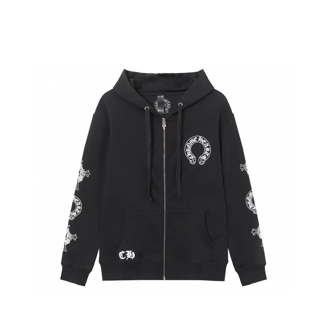 Chrome Hearts Hoodie - Black Street Style Embroidered 851